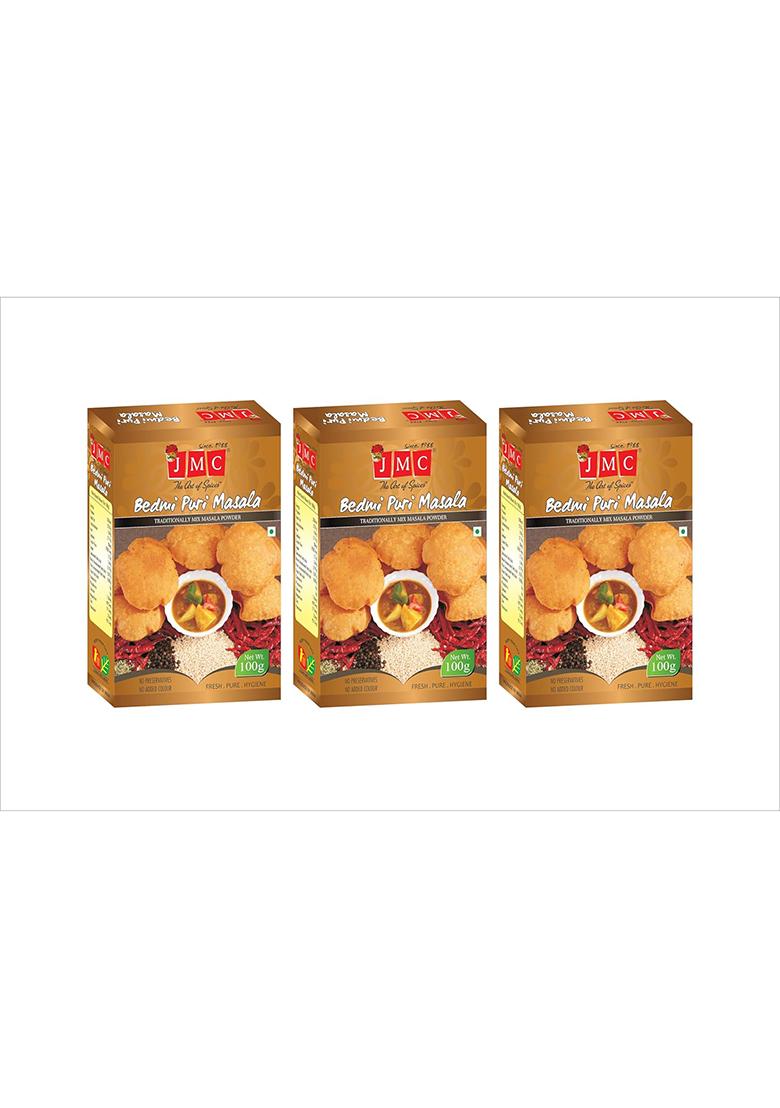 Jmc Instant Bedmi Puri Masala Ready To Cook Breakfast Snack With Wheat Flour And Spices 100G X 3 (Pack Of 3)