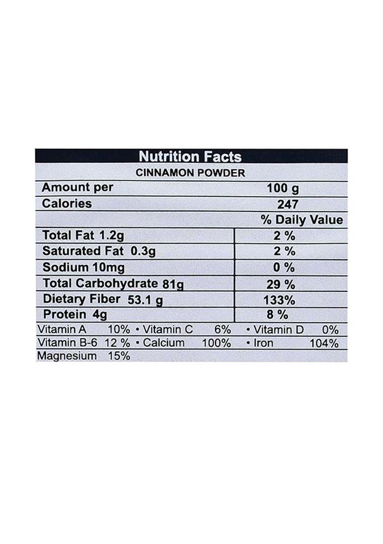 Organic Wellness Cinnamon Powder 50 Grams - Indya
