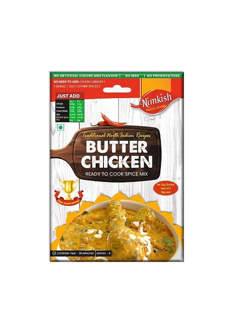 Nimkish Butter Chicken Masala 60G (Pack Of 2, 30G Each), Ready To Cook Spice Mix, Tasty Authentic Meals, Premix