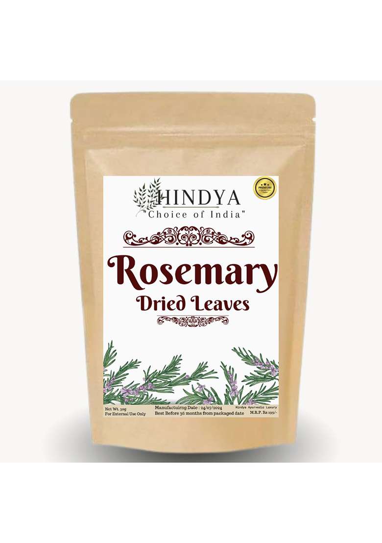 Hindya Ayurvedic Luxury Rosemary Leaves Organic | Dried For Hair Growth |100% Natural, Preservative Free Suitable Water And Oil Preparation - Indya