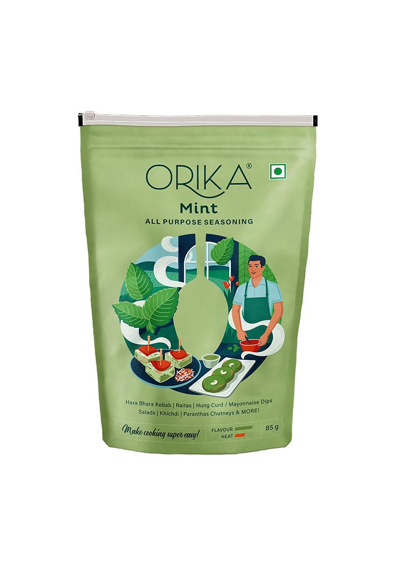 Orika Mint Powder All Purpose Seasoning, 85G (Pack Of 3) | Natural Dry Pudina No Artificial Flavours And Colours