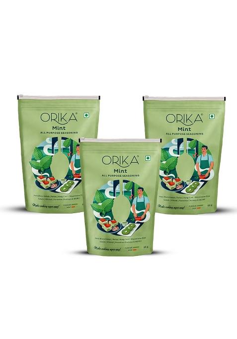Orika Mint Powder All Purpose Seasoning, 85G (Pack Of 3) | Natural Dry Pudina No Artificial Flavours And Colours