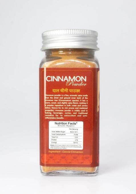 Sattvic Essence Pure Cinnamon Powder | Natural & Aromatic Dalchini Adds Warm Flavor To Tea, Baking Cooking No Preservatives Freshly Packed