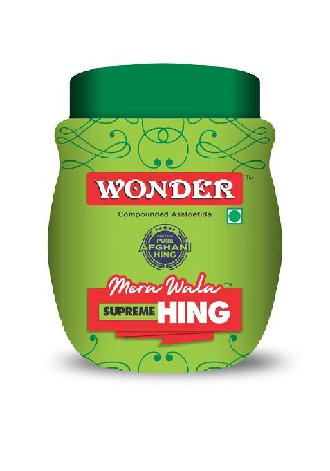 Wonder Mera Wala Supreme Compounded Hing 100 Grams / Pure Asafoetida Powder 100% Natural & Strong Aroma Hygienically Packed No Preservatives