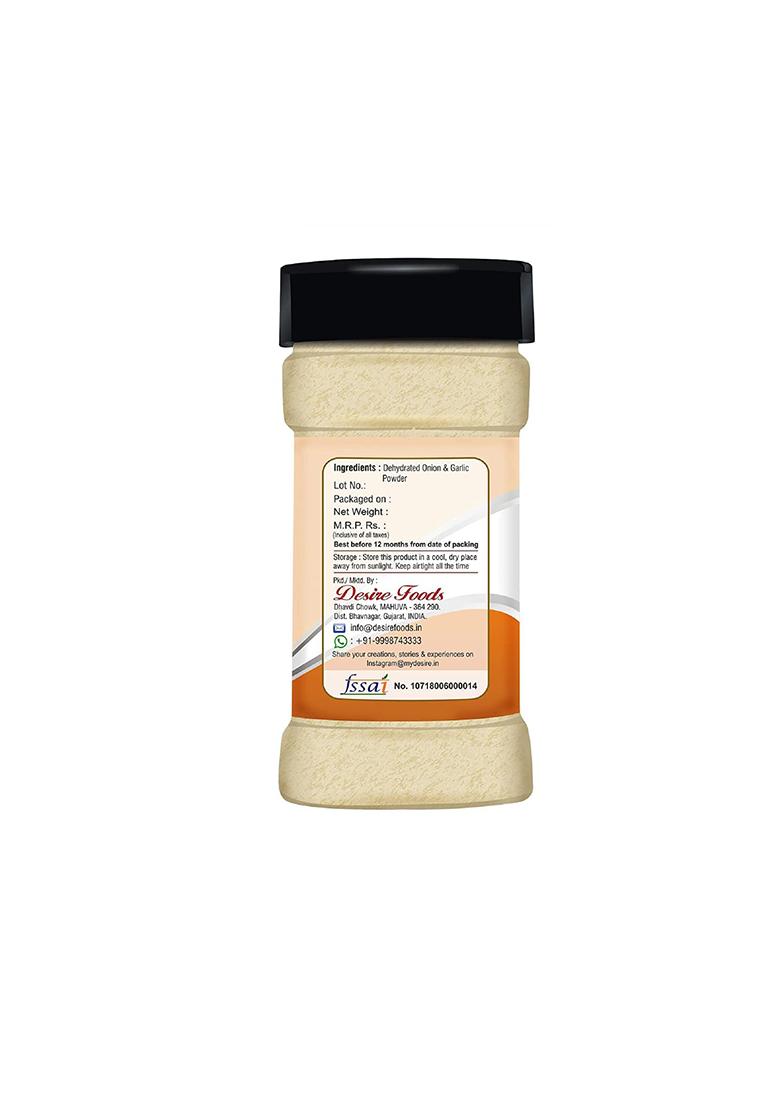 Desire Onion And Garlic Powder 100 Gram | Blend Of Pure, Natural Dehydrated & Perfect For Cooking, Seasoning, Spices No Additives, Non-Gmo