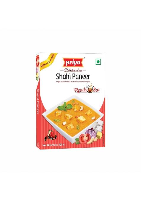 Priya Ready To Eat Shahi Paneer - 300G (Pack Of 2) I Total 600Gm Authentic | Creamy And Royal Indian Delicacy Easy Cook