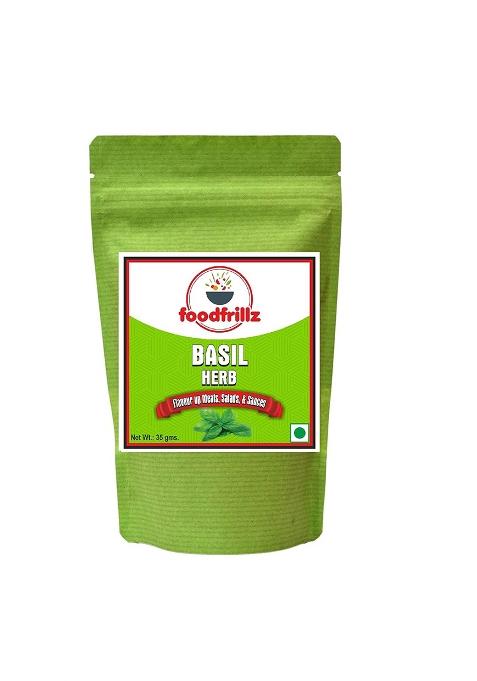 Foodfrillz Basil Pure Herb (Dried), 35 G