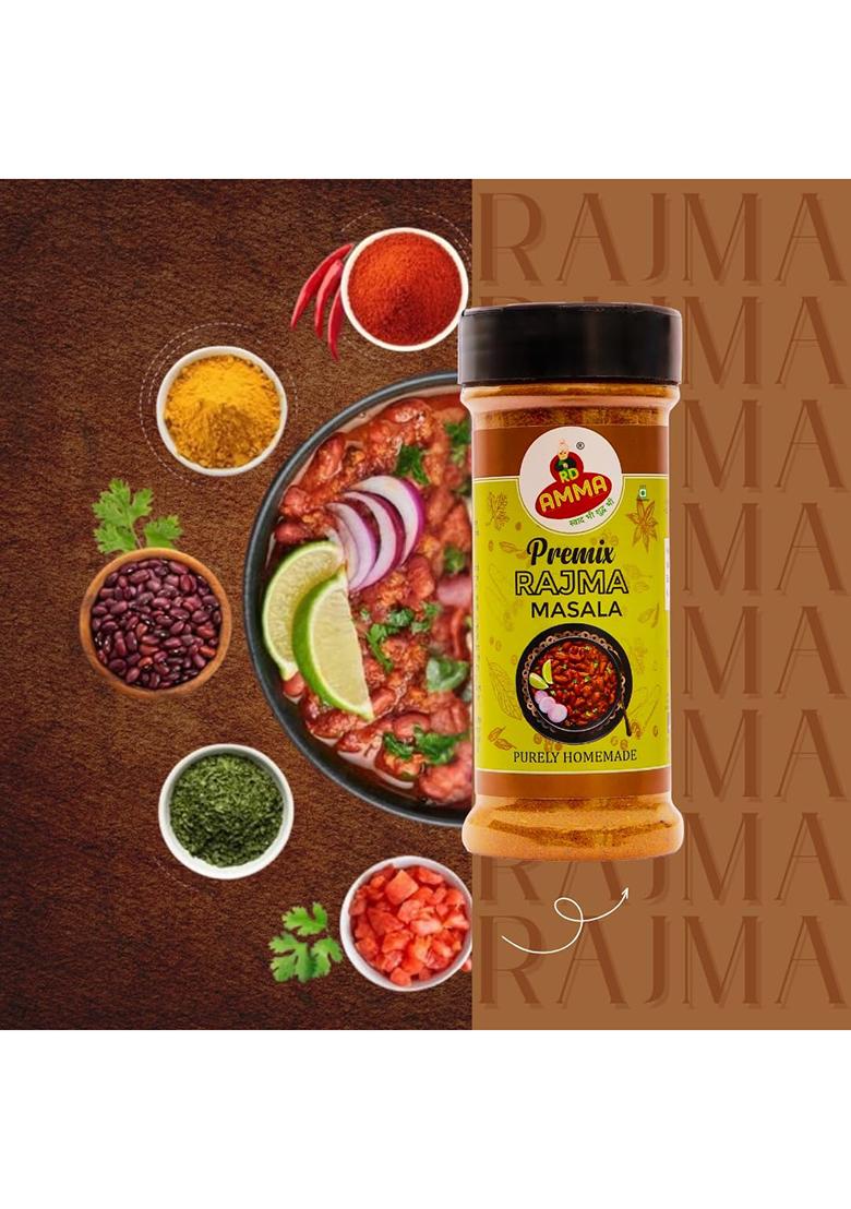 Rd Amma Pure Homemade Rajma Premix Masala, Authentic North Indian Taste, Fresh Spices, No Preservatives, Easy To Cook, Perfect For Flavorful