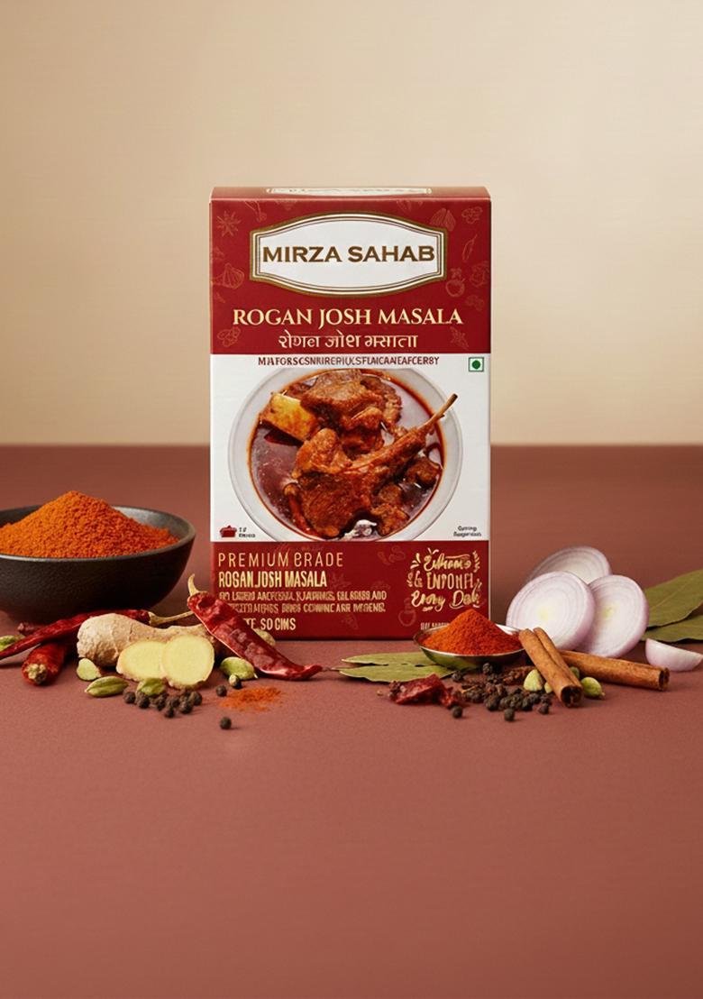 Mirza Sahab Rogan Josh Masala | Ready-To-Cook Kashmiri Spice Blend Aromatic & Flavorful Curry 50 Grams