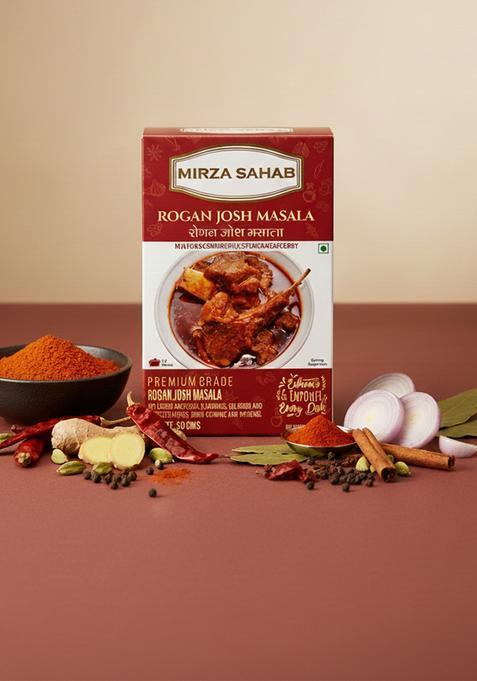 Mirza Sahab Rogan Josh Masala | Ready-To-Cook Kashmiri Spice Blend Aromatic & Flavorful Curry 50 Grams