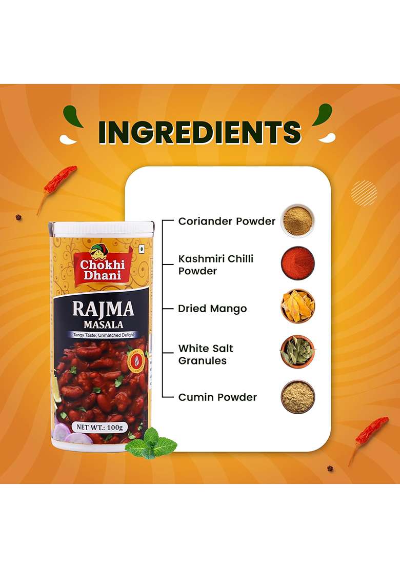 Chokhi Dhani Rajma Masala 100Gm - Indya