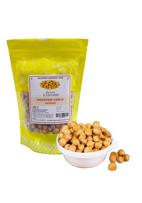 Kashmir Harvest Hub Kashmiri Garlic (Lehsun) - 1Kg | Natural, Pure & Authentic Premium Himalayan Grade A Pahadi Lehsun Organic Direct From India