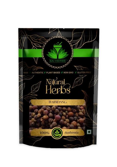 Sai Herbs Baibidang - Vaividang Black Vavring Wavring Embelia Ribes False Pepper Pure & Natural (100 Grams)