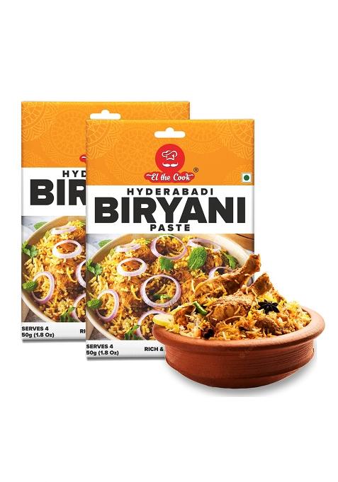 El The Cook Nizami Biryani Marinade | Medium Spicy Masala Paste Make Restaurant Style Chicken, Paneer, Vegetable Hyderabadi Dum At Home 50G Pack Serves 4-5 Ready To Of 2