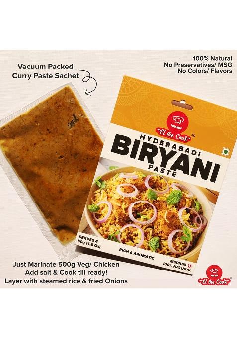El The Cook Nizami Biryani Marinade | Medium Spicy Masala Paste Make Restaurant Style Chicken, Paneer, Vegetable Hyderabadi Dum At Home 50G Pack Serves 4-5 Ready To Of 2