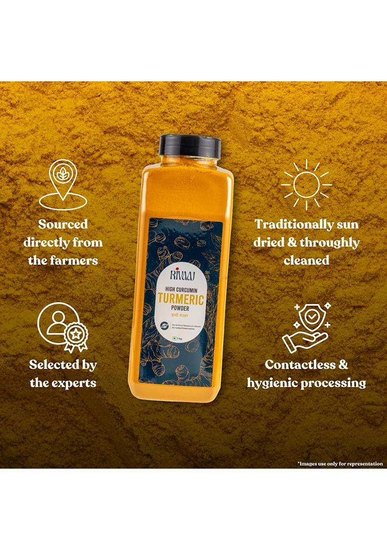 Rivaaj High Curcumin Turmeric Powder