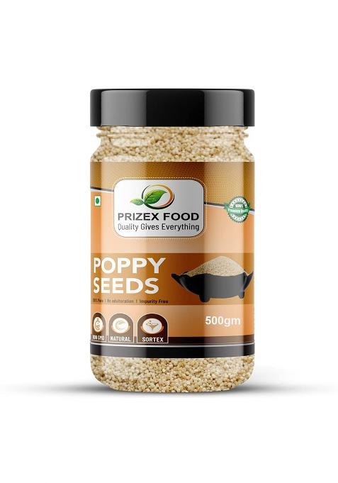 Prizex Fresh White Poppy Seeds For Eating (Khus Khus Posta Dana), 100% Pure (500 Gm)