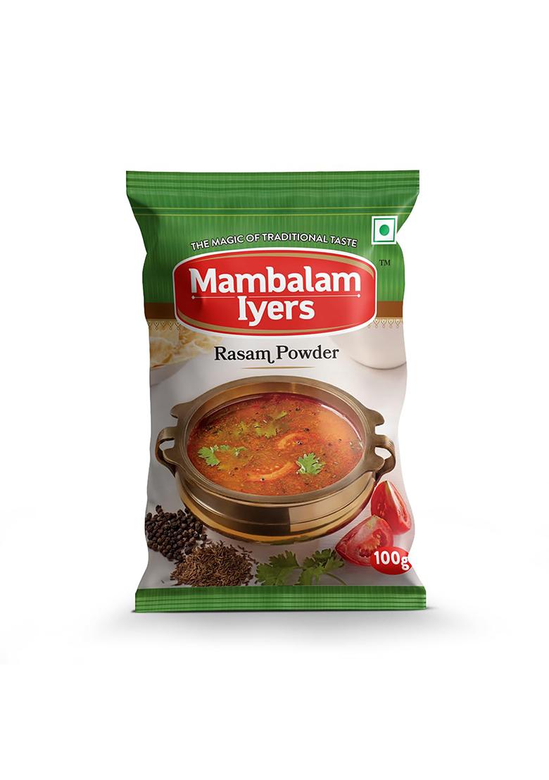 Mambalam Iyers Rasam Powder 100G Pouch | Traditional Iyengar Masala South Indian Spice Mix