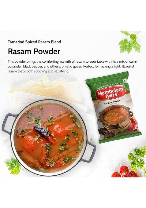 Mambalam Iyers Rasam Powder 100G Pouch | Traditional Iyengar Masala South Indian Spice Mix