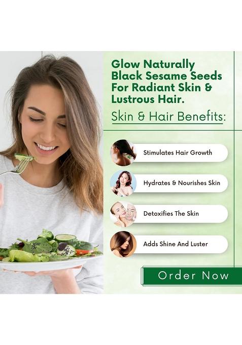 Bliss Of Earth 100Gm Unhulled Black Sesame Seeds, Kaale Til, Fresh & Organic Fully Fiber Rich Great For Cooking Baking