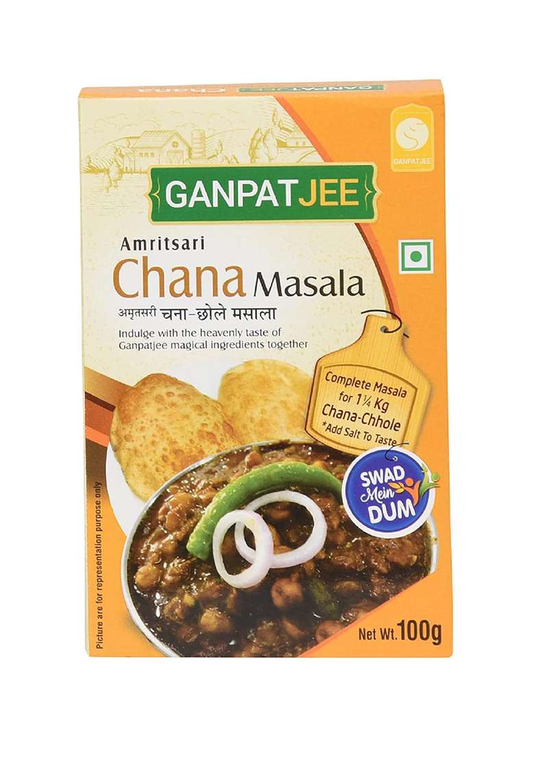 Ganpatjee Chana Chole Masala,100G | Indian Authentic Spices, Delicious And Flavorful With Natural Oils No Onion Garlic Masala - Indya
