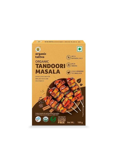 Organic Tattva Tattva, Tandoori Masala 100 Gram | Pesticide And Chemical Free With Natural Oils Rich Aroma Naturally Gluten Pack Of 1