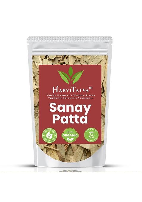 Harvitatva Sanay Patti Whole | Indian Senna Leaves Swarnapatri Sana Makki Natural Herbal For Detox & Digestion 100% Organic Chemical-Free 100Gm
