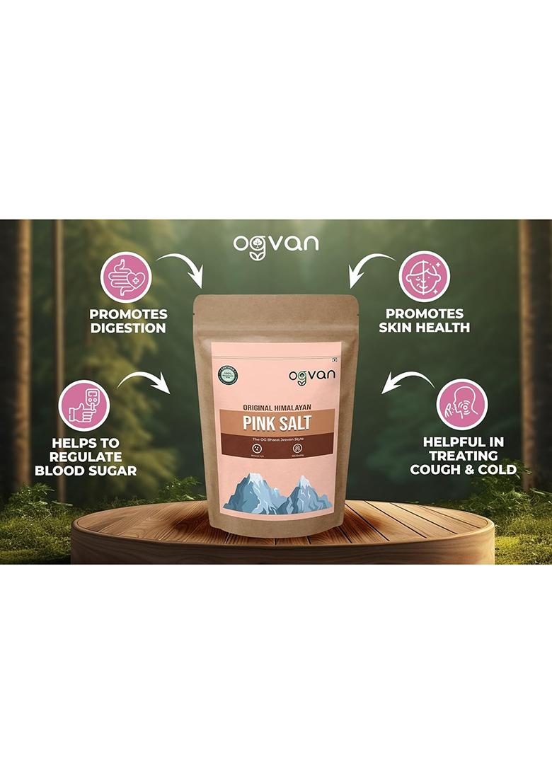 Ogvan Iodized Himalayan Pink Salt 950G | Pure Natural Mineral Rock For Cooking, Seasoning & Health Rich, Low Sodium, Additive Free, Zero Microplastics, Organic Sourced From The Ranges (Dark Crystals)