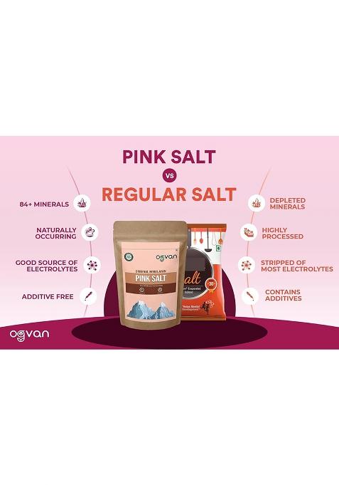 Ogvan Iodized Himalayan Pink Salt 950G | Pure Natural Mineral Rock For Cooking, Seasoning & Health Rich, Low Sodium, Additive Free, Zero Microplastics, Organic Sourced From The Ranges (Dark Crystals)