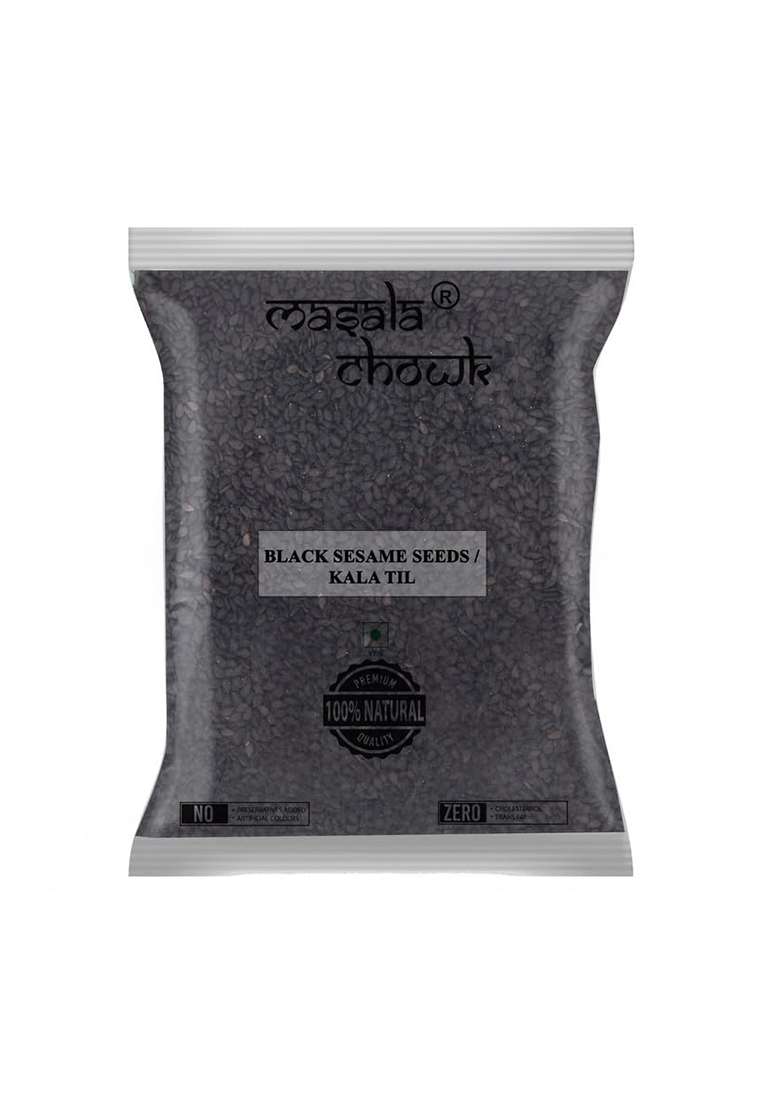 Masala Chowk Natural Black Sesame Seeds (Kala Til), 1Kg - Indya