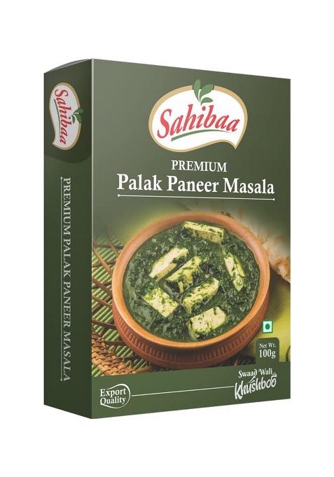 Sahibaa Palak Paneer Masala Powder (Pack Of 2) | 100 G Each & Spices No Preservatives Artificial Color - For Delicious Flavourful Cooking