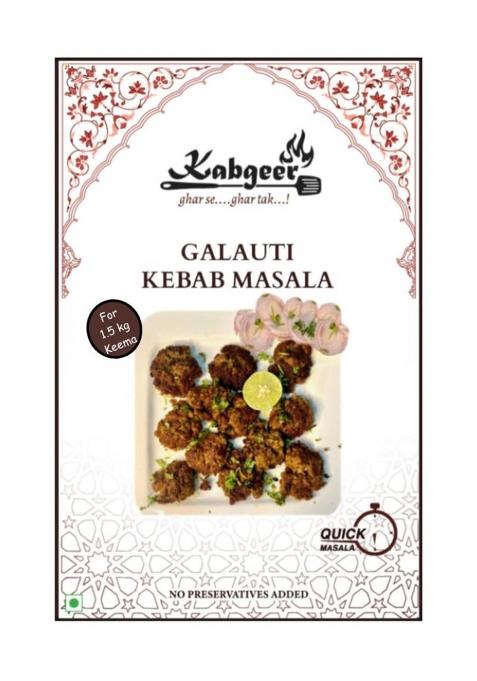 Kabgeer Galauti Kebab Masala 50G | Authentic Lucknowi Spice Mix Ready-To-Cook, Aromatic & Flavorful Blend For Tender Kebabs