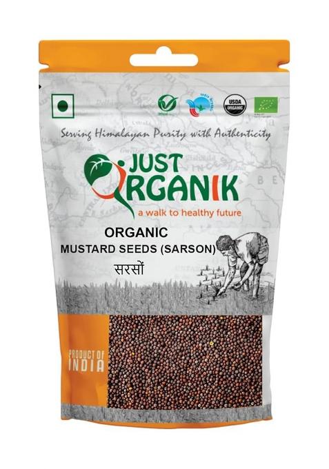 Just Organik - Organic Mustard Seeds 100G, 100% | Sarso Ke Beej Black For Cooking