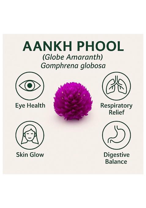 Herbsbay Aankh Phool (Globe Amaranth Flower) Natural Eye Care & Herbal Wellness Flower