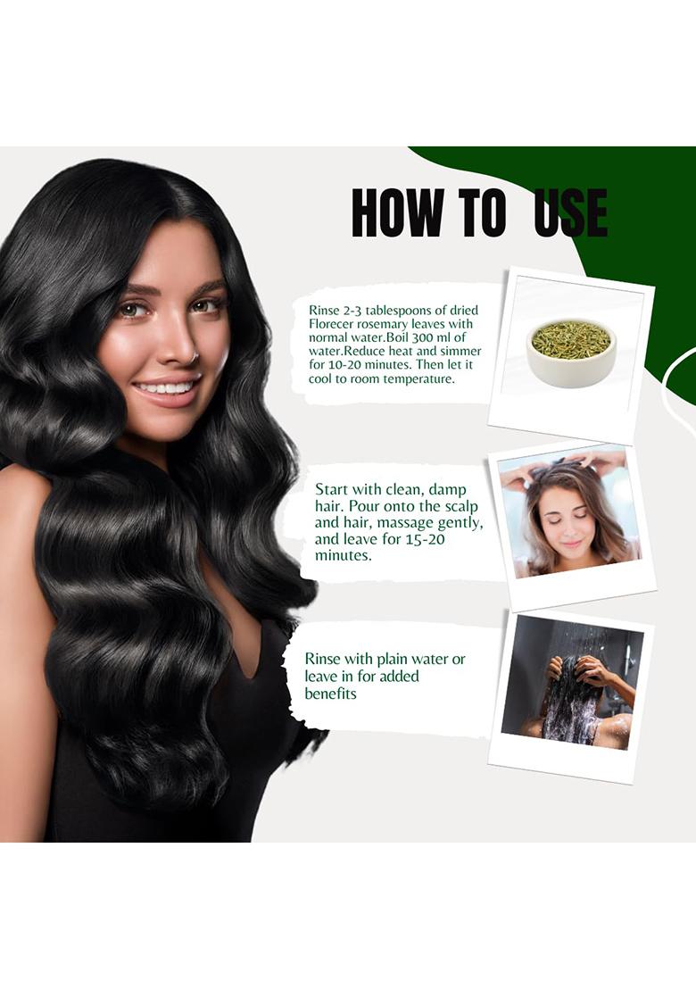 Florecer Rosemary Leaves, For Hair Growth And Seasoning Food Herbal Tea | Dried Leaves 100% Pure Organic- Pack Of 2 (Each 50 Gram)