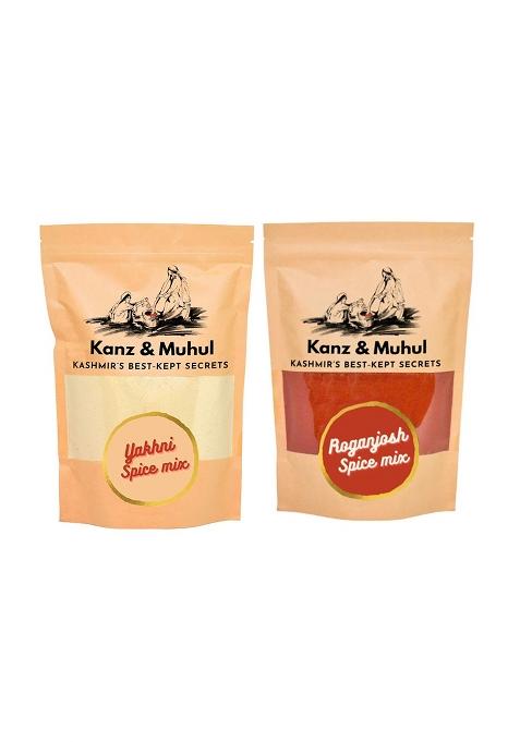 Kanz & Muhul Kashmiri Roganjosh Spice Mix (80 Gm), Ready To Use Easy Cook Instant Rogan Josh Gravy, Cook, 3 Step Chiken Mutton Curry Recipe, Gravy Masala, Mix, Fresh Ingredients Spices, No Colours Or Flavours 80 Grm Pack Of 2