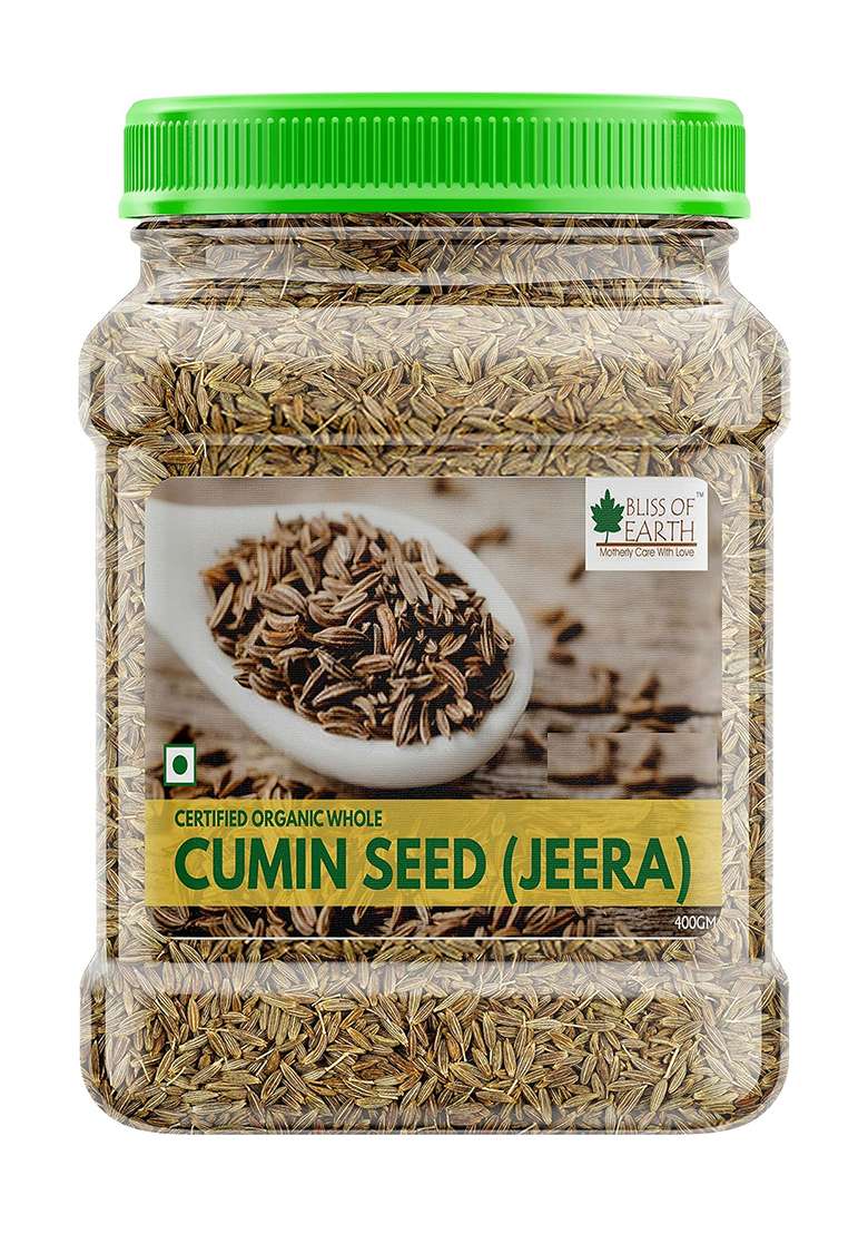 Bliss Of Earth 400Gm Certified Organic Sabut Jeera - Indya