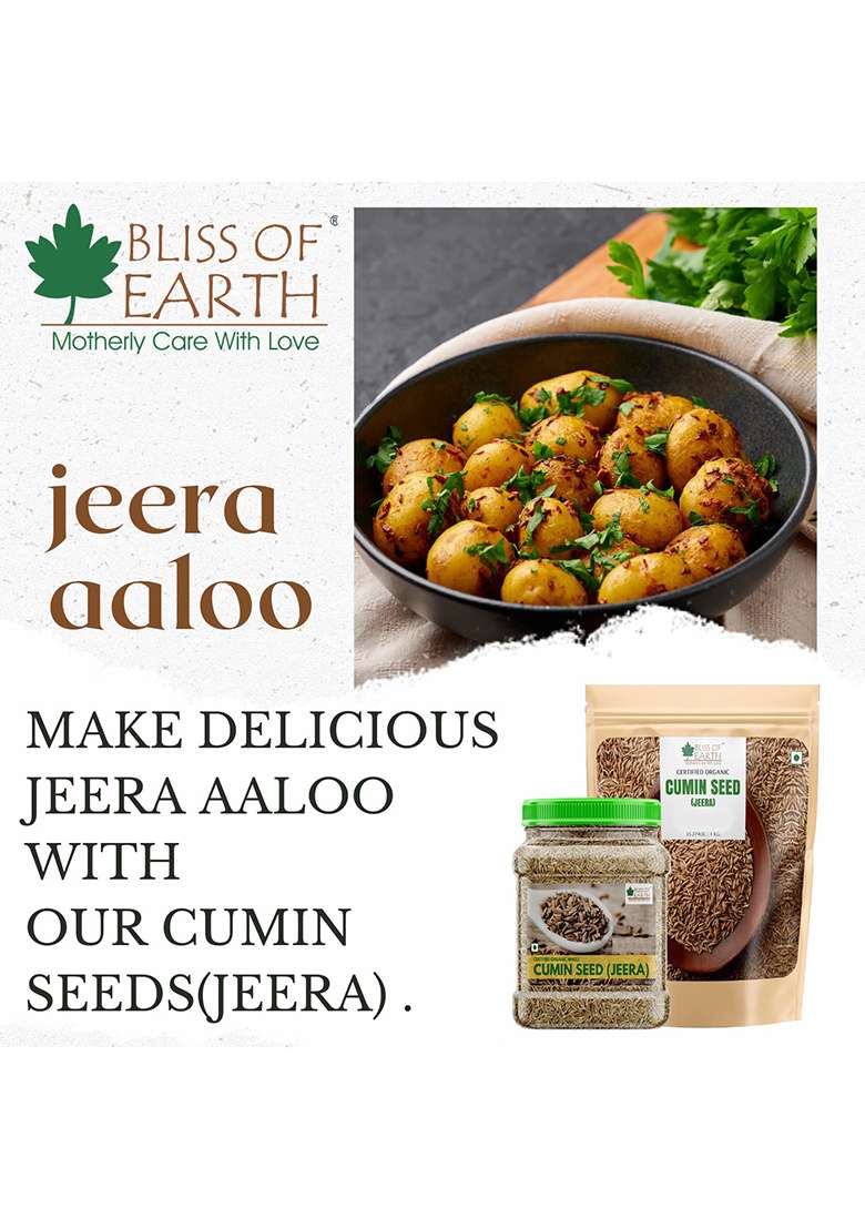 Bliss Of Earth 400Gm Certified Organic Sabut Jeera - Indya