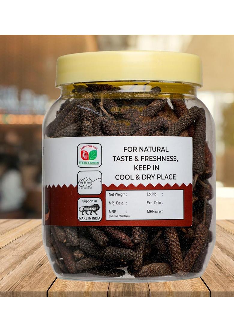 Trh Premium Long Pepper | Pipal Badi Pippali Pipali Peepali Pimpali Pippilli Pippalu Hippali Piper Longum Whole (Pipli, Badi, Pippali), Black (100 Gm)