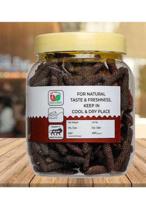 Trh Premium Long Pepper | Pipal Badi Pippali Pipali Peepali Pimpali Pippilli Pippalu Hippali Piper Longum Whole (Pipli, Badi, Pippali), Black (100 Gm)