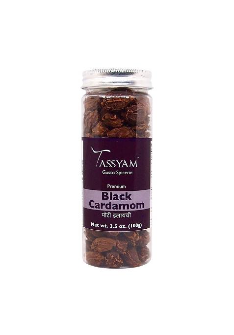 Tassyam Extra Bold Black Cardamom 100G | Moti Elaichi By Since 1940