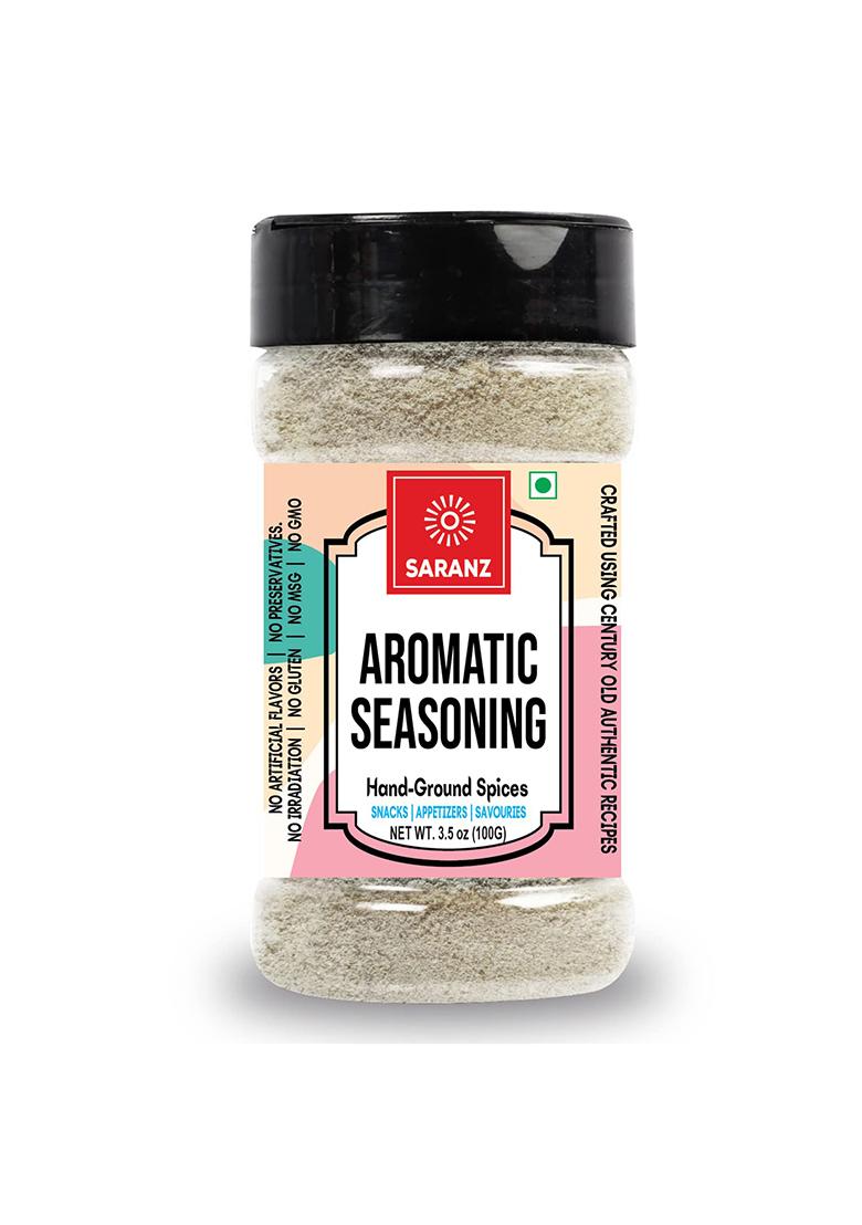 Saranz Aromatic Powder Mix Exotic Seasoning Perfect For Snacks, Appetizers, Savouries |Used In Use Gravies, Soups, Pasta, Rice And Cream Sauces Seasonings-100 Grams Sprinkler Jar