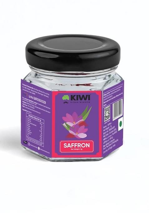 Kiwi Kisan Window Pure Kesar | 100% Kesar/ Authentic Handpicked Kashmiri Mogra - 1G