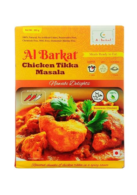 Al-Barkat Chicken Tikka Masala 285G (Non-Veg Curry) - Pack Of 2 (2 X 285G) Ready To Eat / Heat And (Al Barkat)