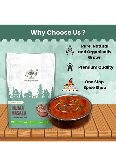 Saatyaki Naturals Jammu Rajma Masala (100Gm) 100% Pure, Freshly Ground Spice For Cooking, Non-Gmo, Gluten-Free Perfect Curries, Marinades, And Seasoning