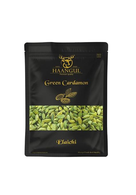 Haangul Premium Elaichi | Green Big Cardamon Whole Indian Spices Hari Dana [No Preservative, No Artifical Colours] Natural Cardamom (Elaichi) (50Gm)