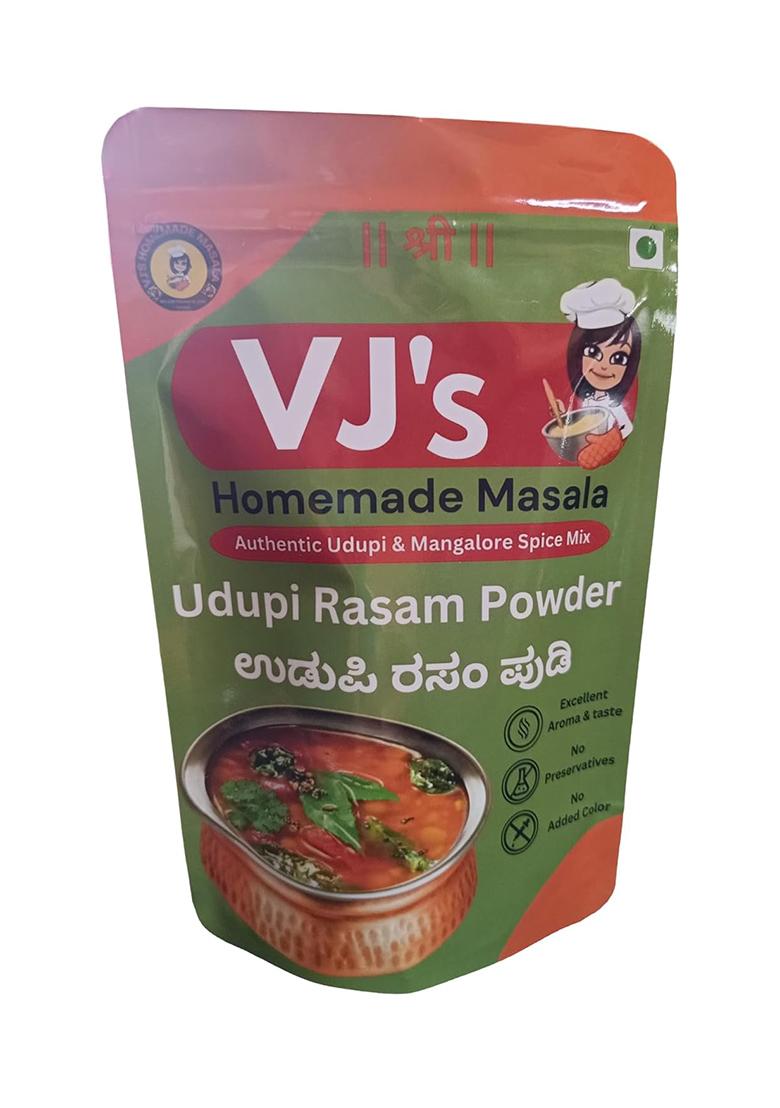 Vjs Homemade Masala | Udupi Rasam Powder + Sambar 400 Grams (Pack Of 2, Each 200Gm), Zip Lock Pack