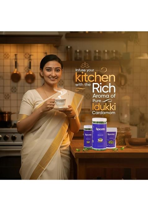 Spiceto Whole Green Cardamom 50G | Farmer-Direct From Idukki Aroma Locked Packaging Free Artificial Colors, Preservatives Latest & Shipping