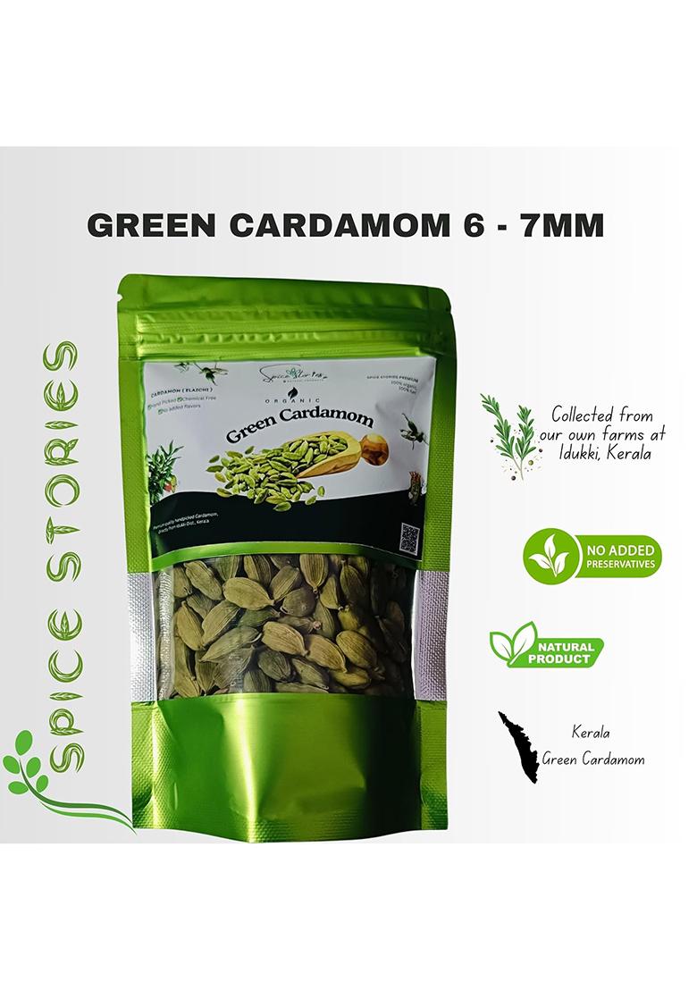 Spice Stories Premium Green Cardamom (Elaichi) Whole, 50 Gm, Medium | Organic Cardamombdirectly From Our Own Farms At Idukki