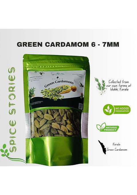 Spice Stories Premium Green Cardamom (Elaichi) Whole, 50 Gm, Medium | Organic Cardamombdirectly From Our Own Farms At Idukki
